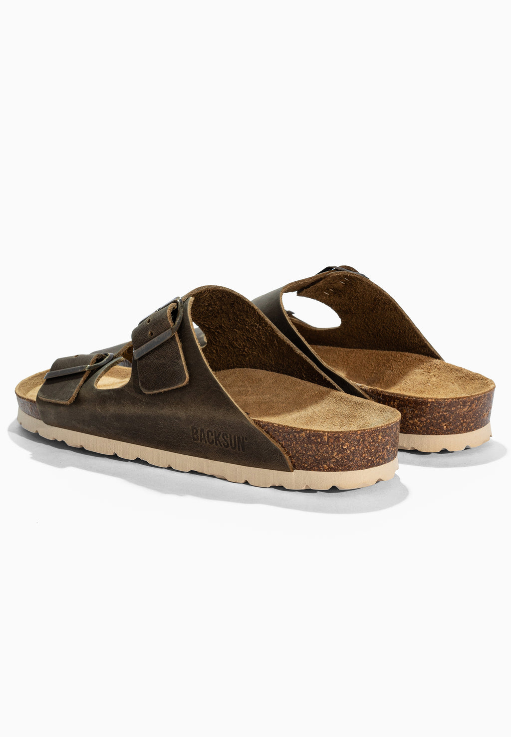 Sandales 2 Brides Bali Marron en Cuir