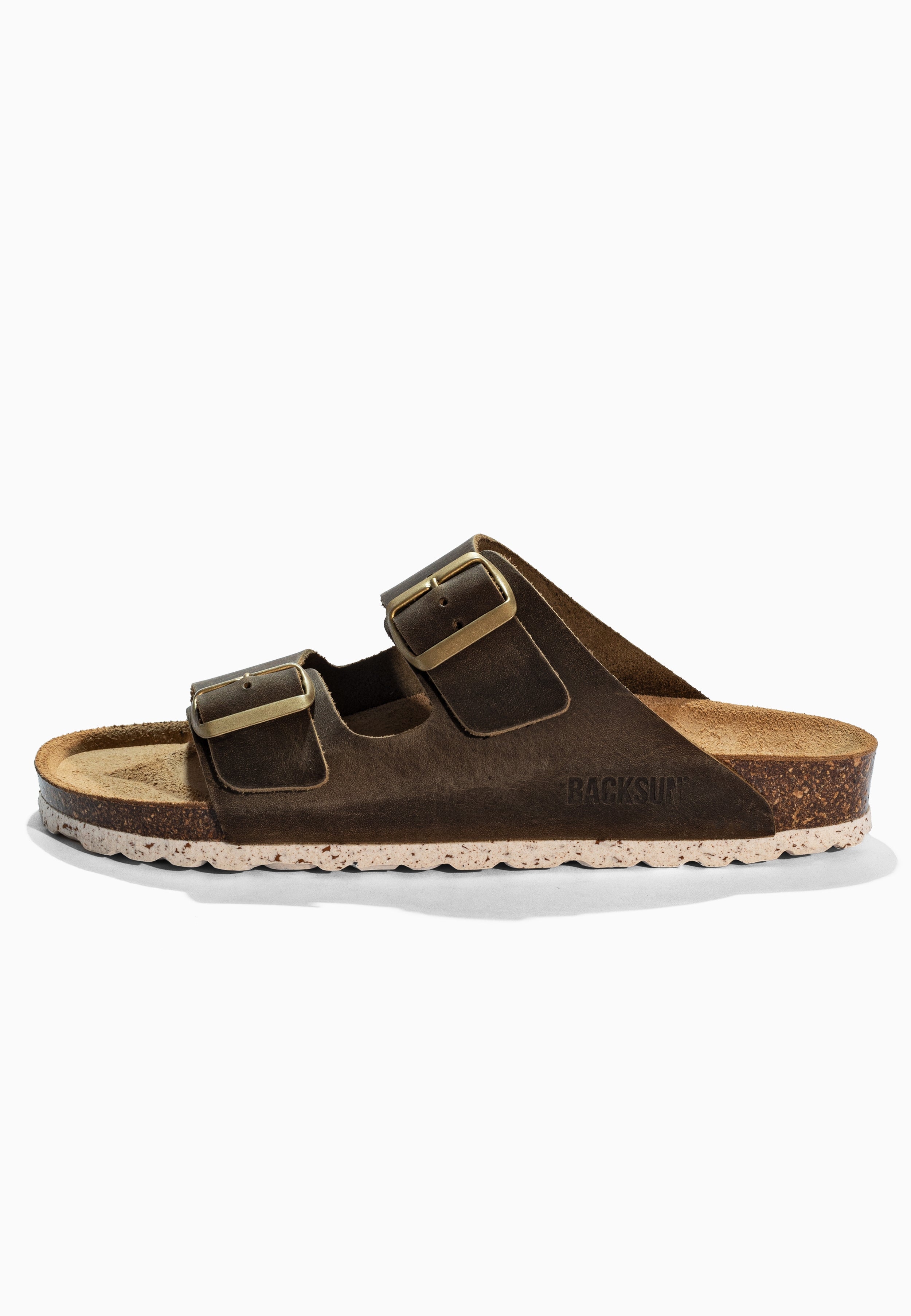 Sandales 2 Brides Bali Marron en Cuir