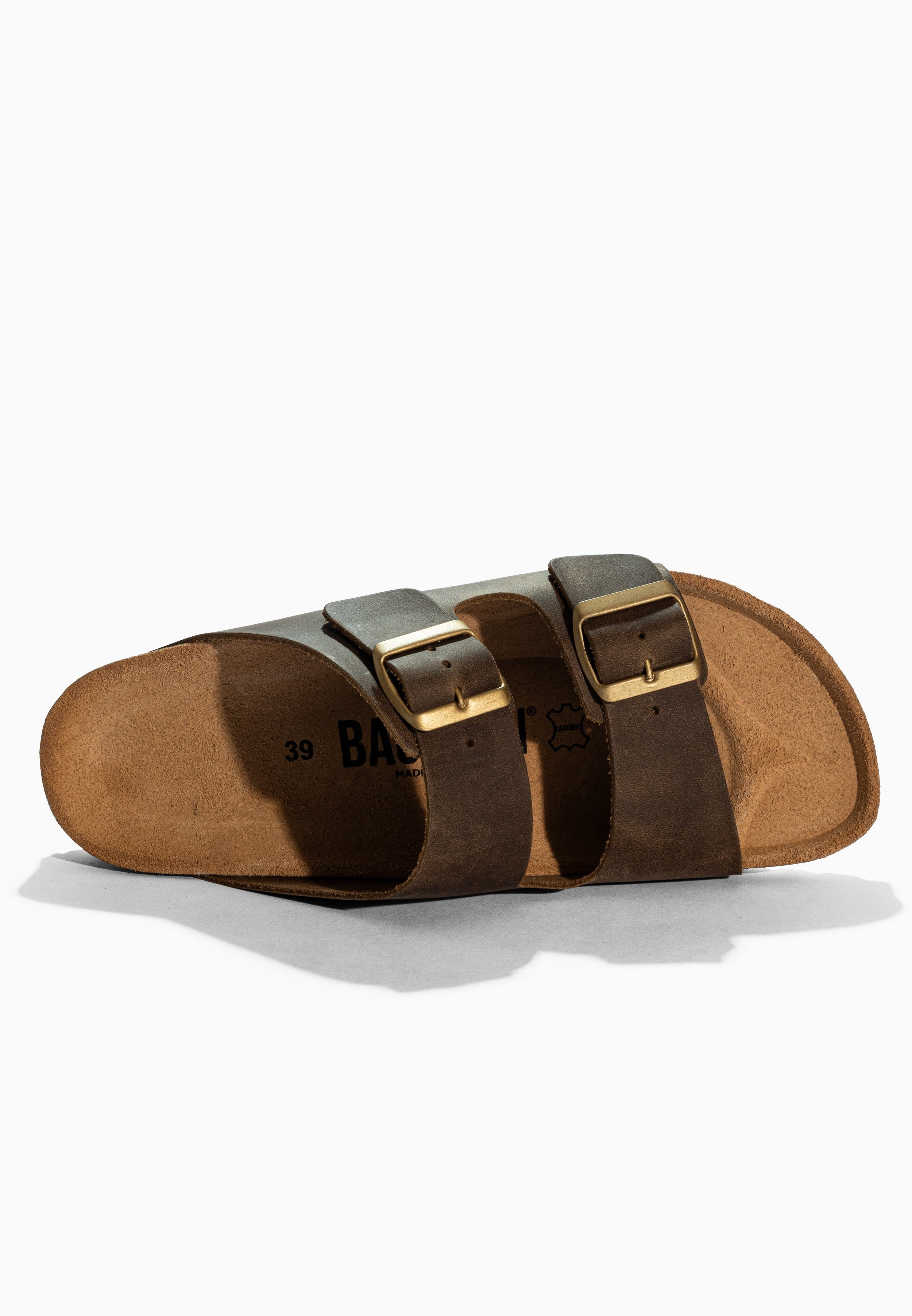 Sandales 2 Brides Bali Marron en Cuir