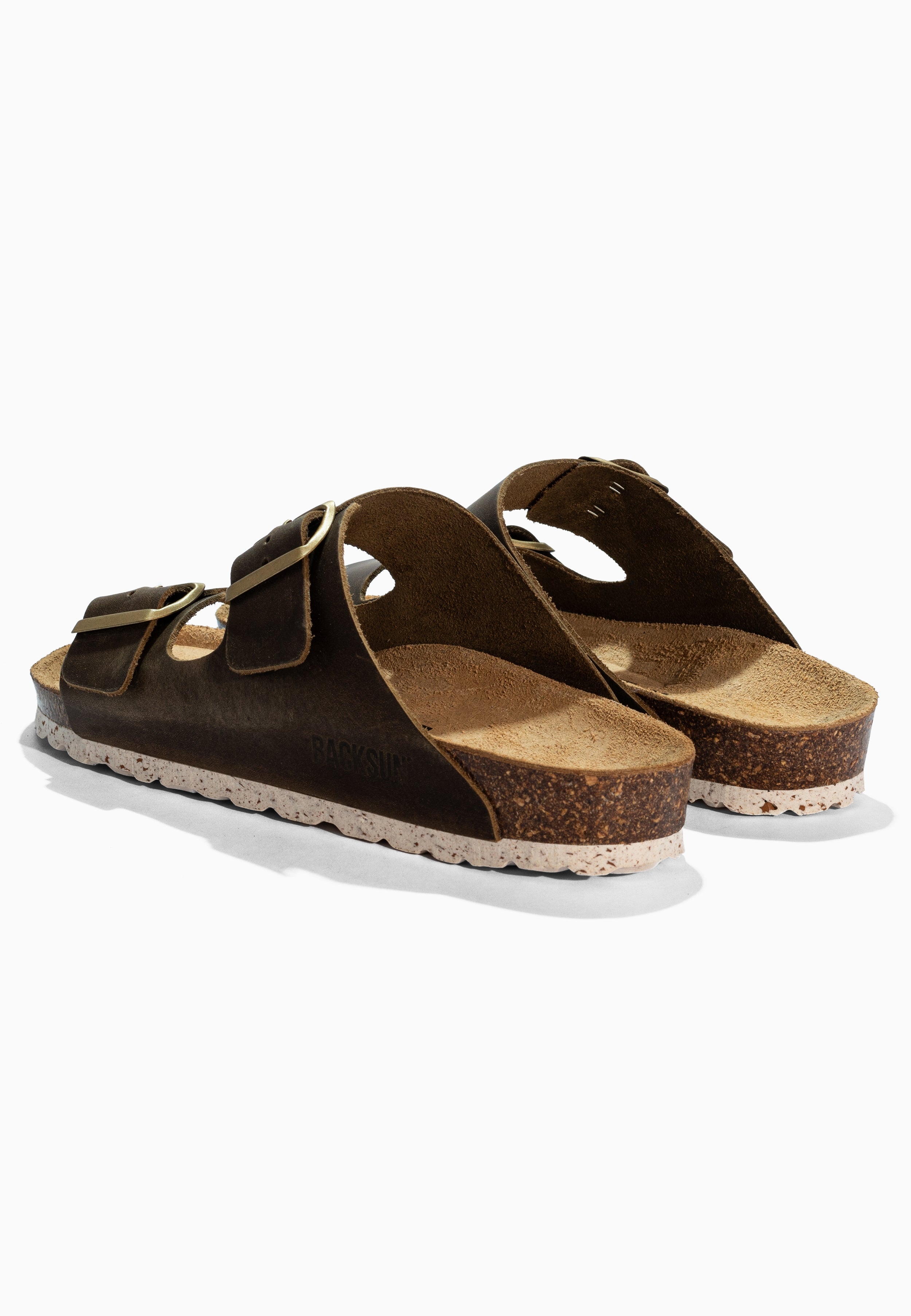 Sandales 2 Brides Bali Marron en Cuir