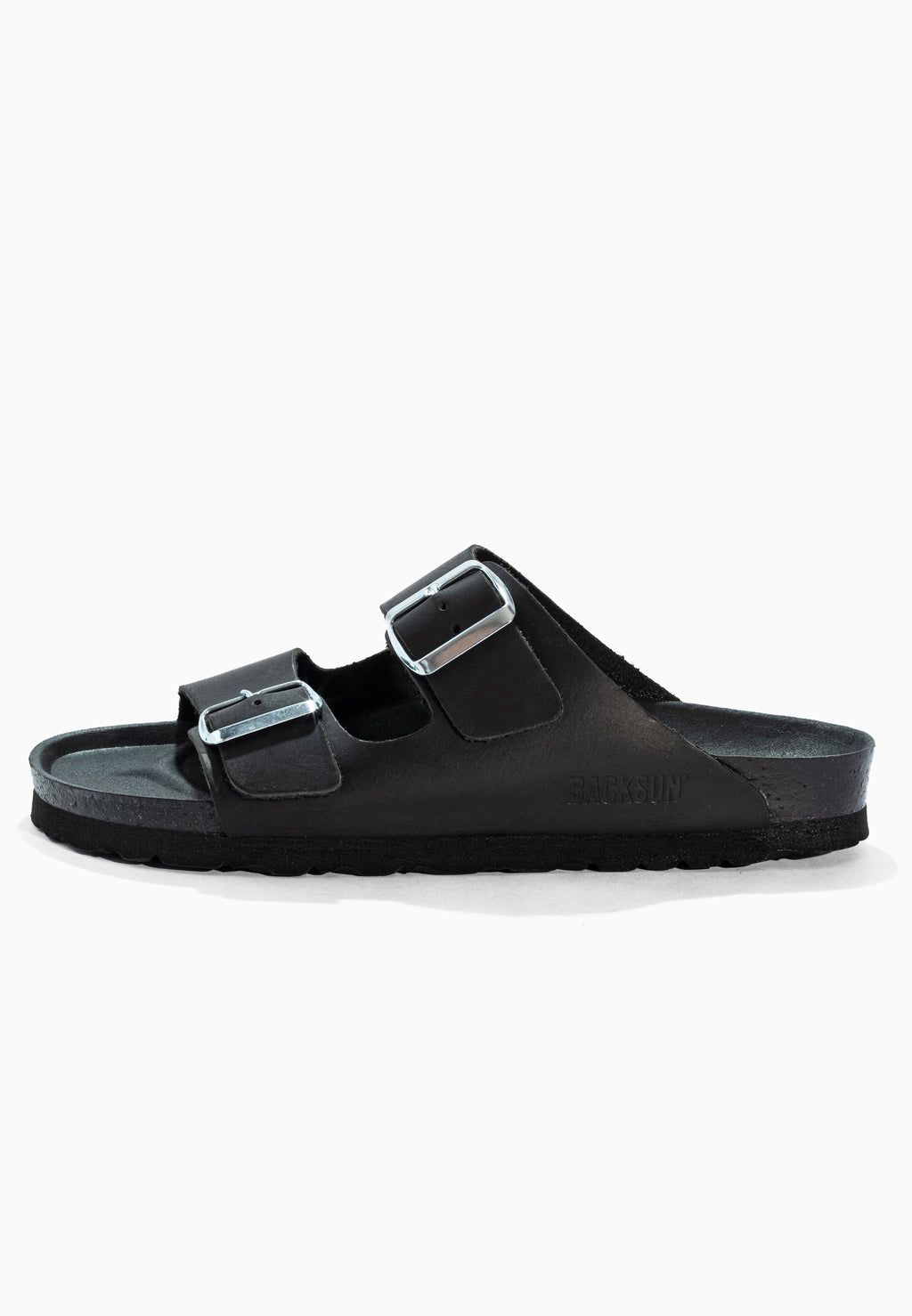 Sandales 2 Brides Bali Noir en Cuir