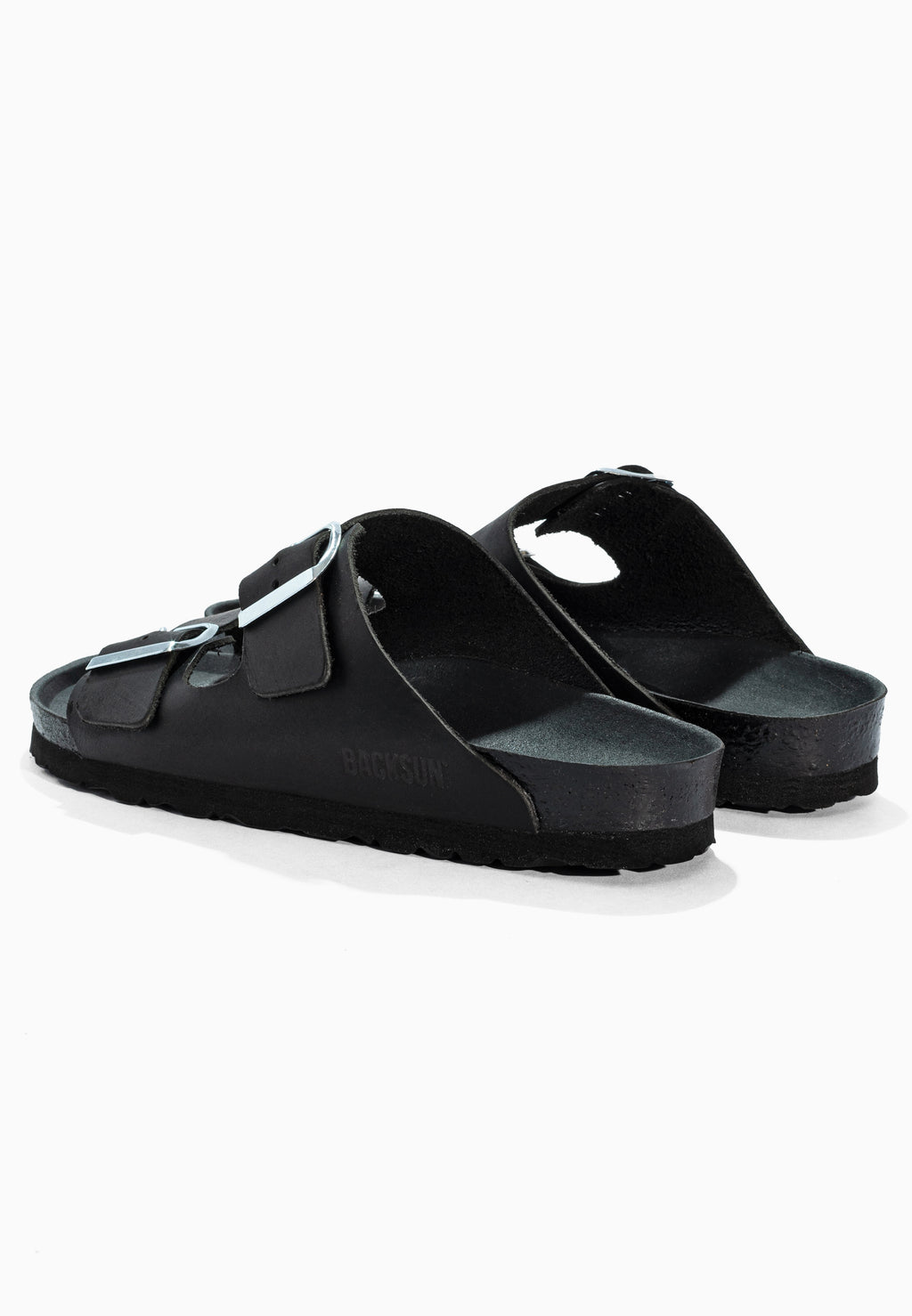 Sandales 2 Brides Bali Noir en Cuir