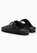 Sandales 2 Brides Bali Noir en Cuir