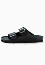 Sandales 2 Brides Bali Noir en Cuir