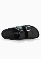 Sandales 2 Brides Bali Noir en Cuir