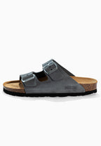 Sandales 2 Brides Bali Gris en Cuir Suédé