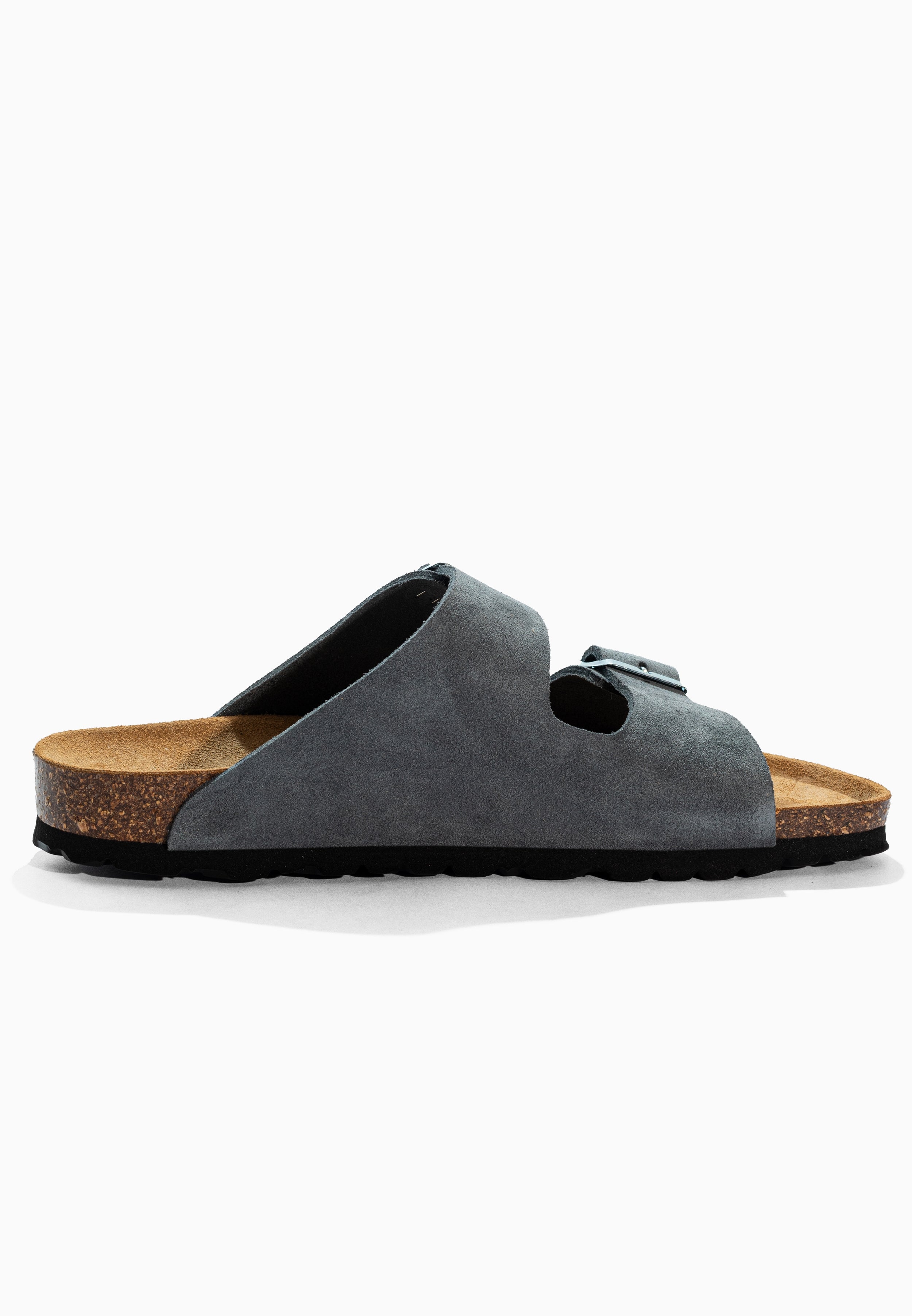 Sandales 2 Brides Bali Gris en Cuir Suédé