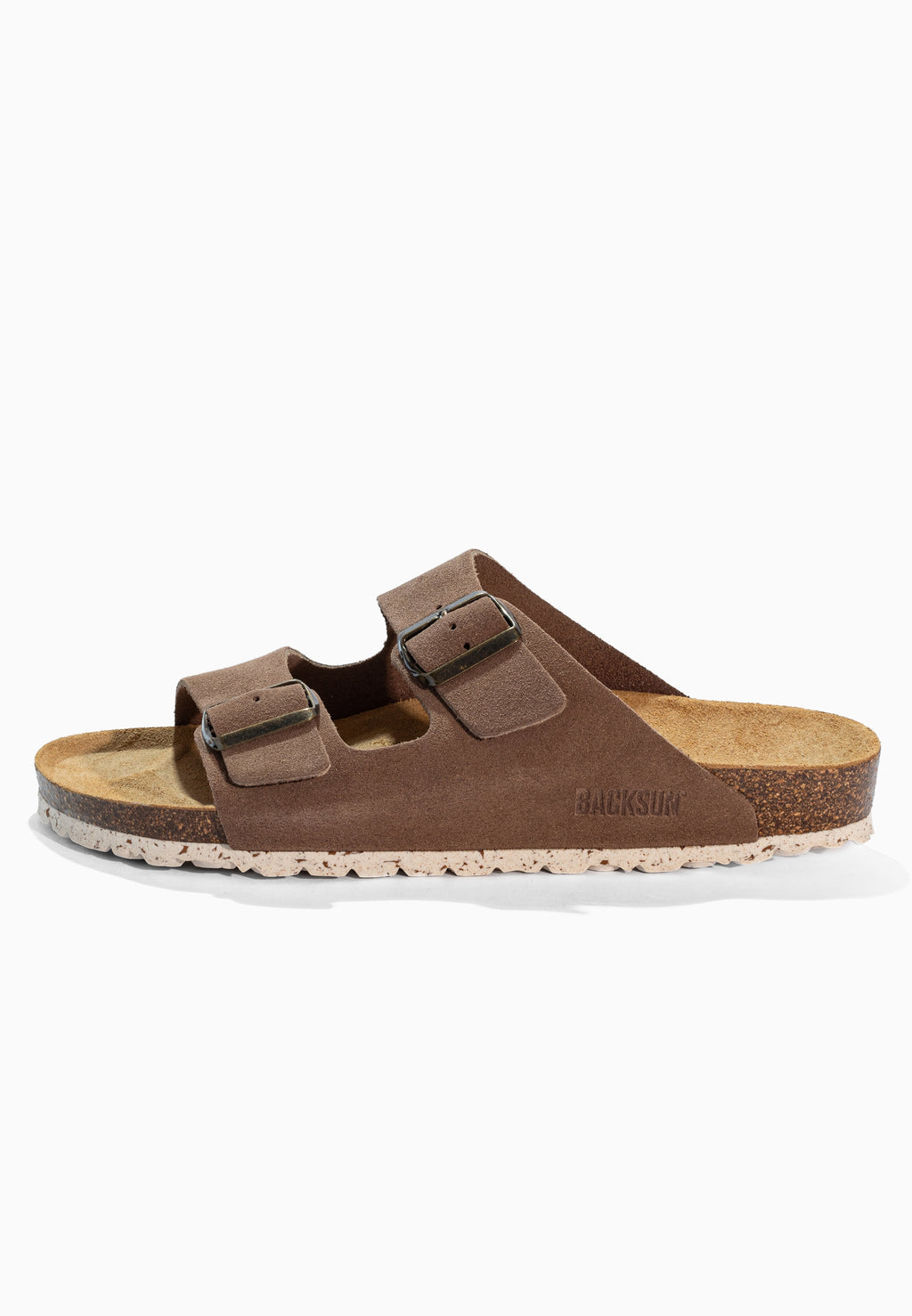 Sandales 2 Brides Bali Beige en Cuir Suédé