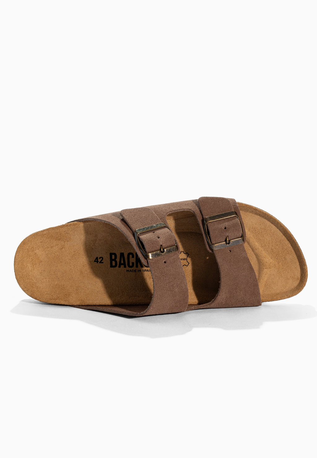 Sandales 2 Brides Bali Beige en Cuir Suédé