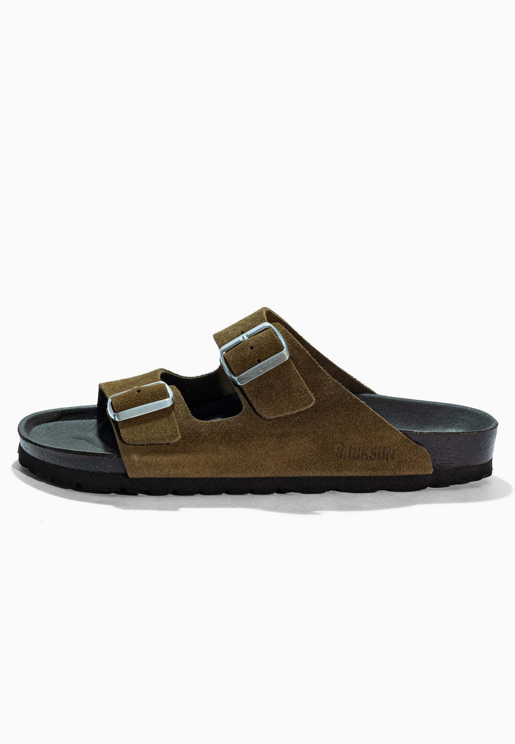Bali Khaki Wildledersandalen mit 2 Riemen