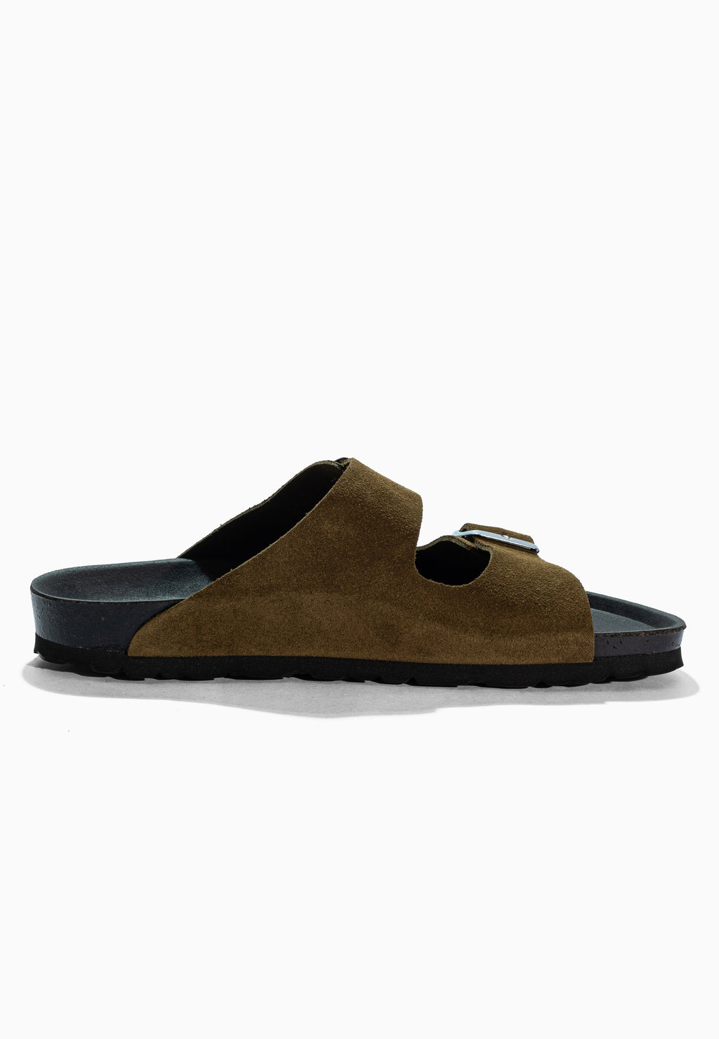 Bali Khaki Wildledersandalen mit 2 Riemen