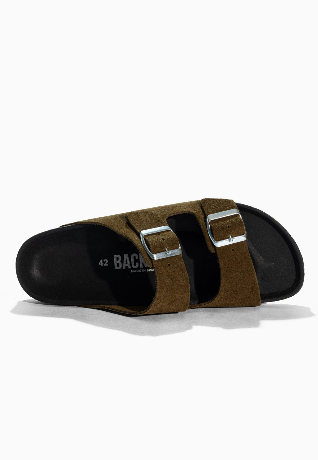 Bali Khaki Wildledersandalen mit 2 Riemen