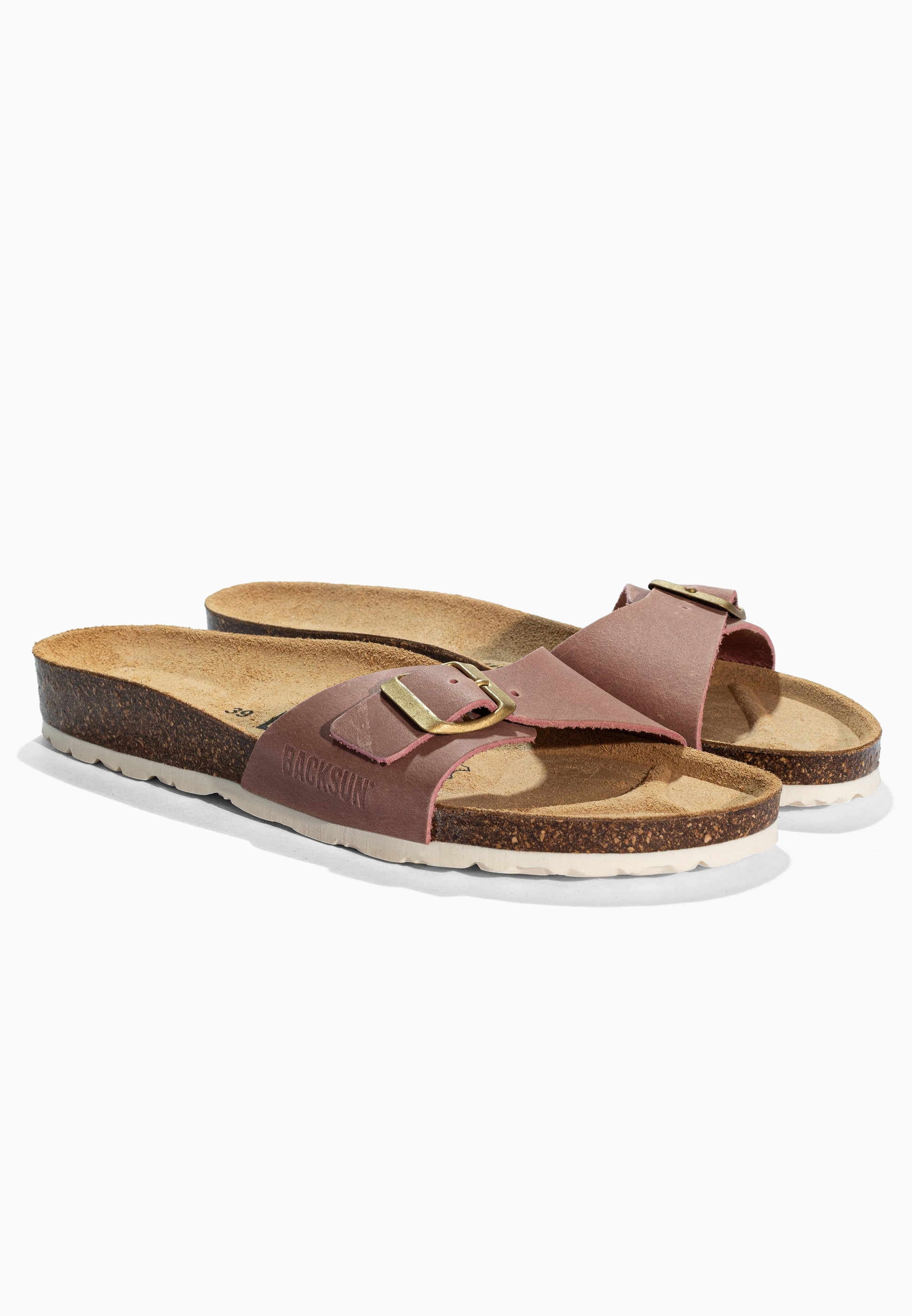 Sandales 1 Bride Paris Rose en Cuir