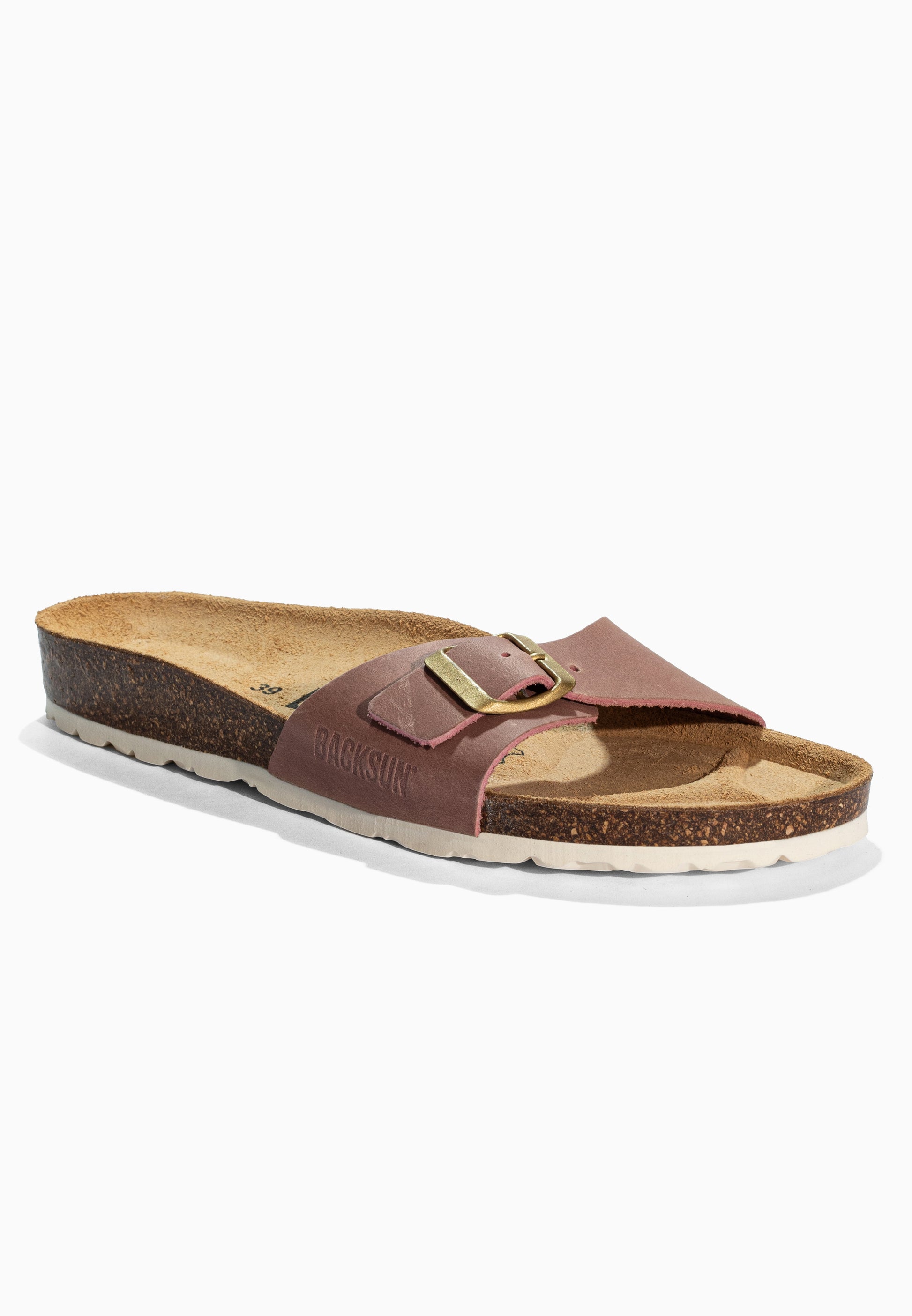 Sandales 1 Bride Paris Rose en Cuir