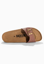 Paris Pink Leather 1 Strap Sandals