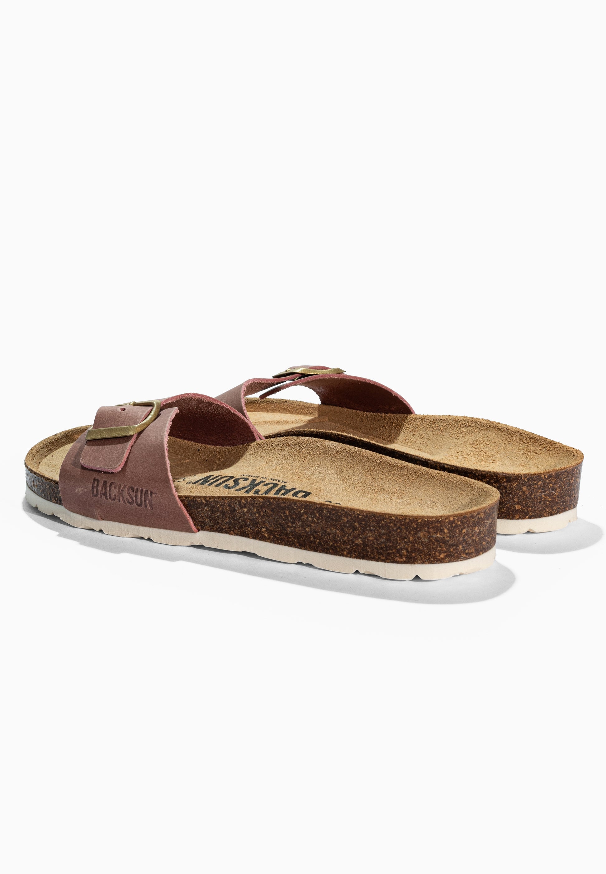 Sandales 1 Bride Paris Rose en Cuir