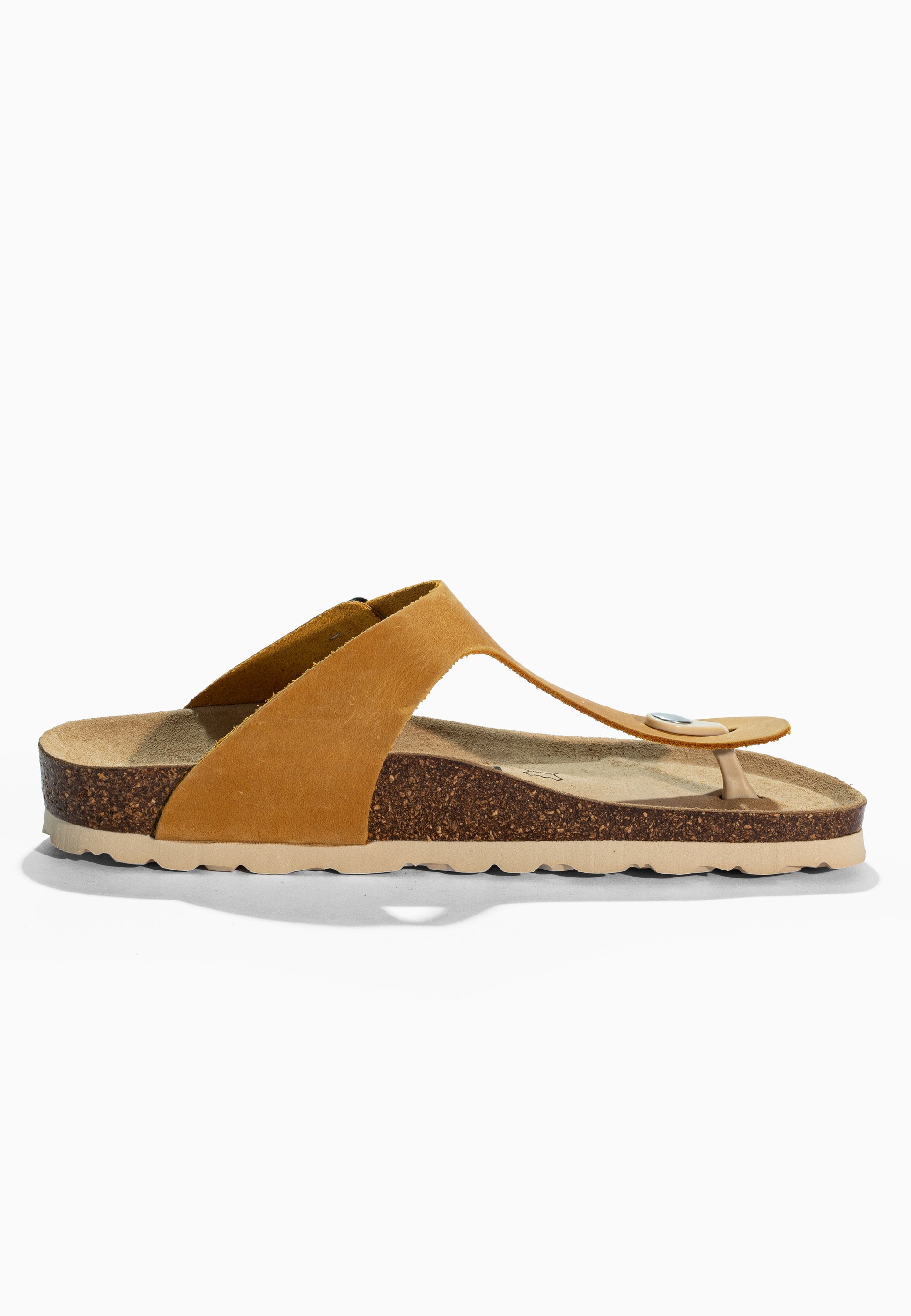 Sandales à Entre-doigts Singapore Jaune en Cuir