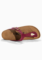 Zehentrenner-Sandalen „Singapore“ aus neonpinkfarbenem Leder