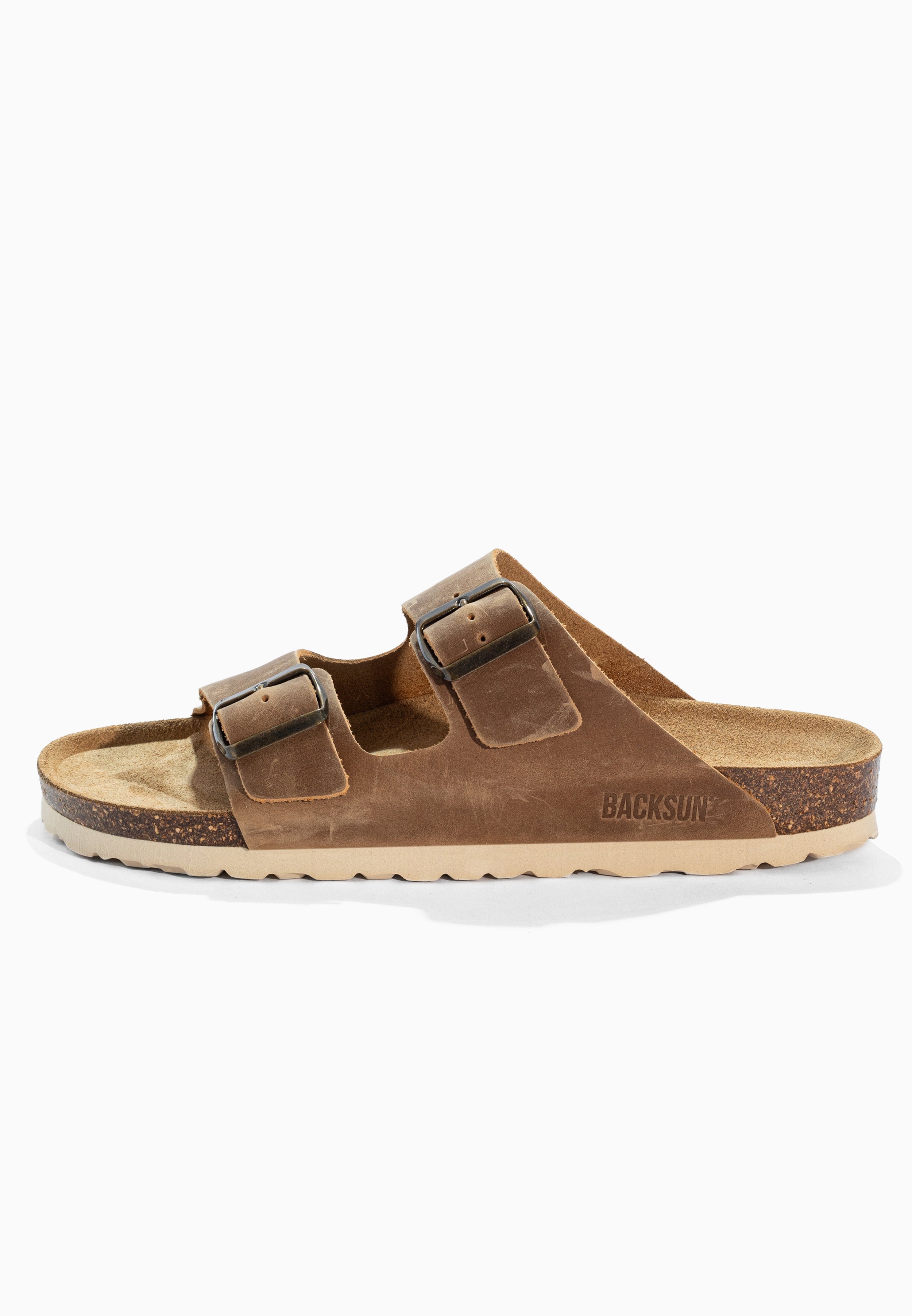 Sandales 2 Brides Bali Camel en Cuir