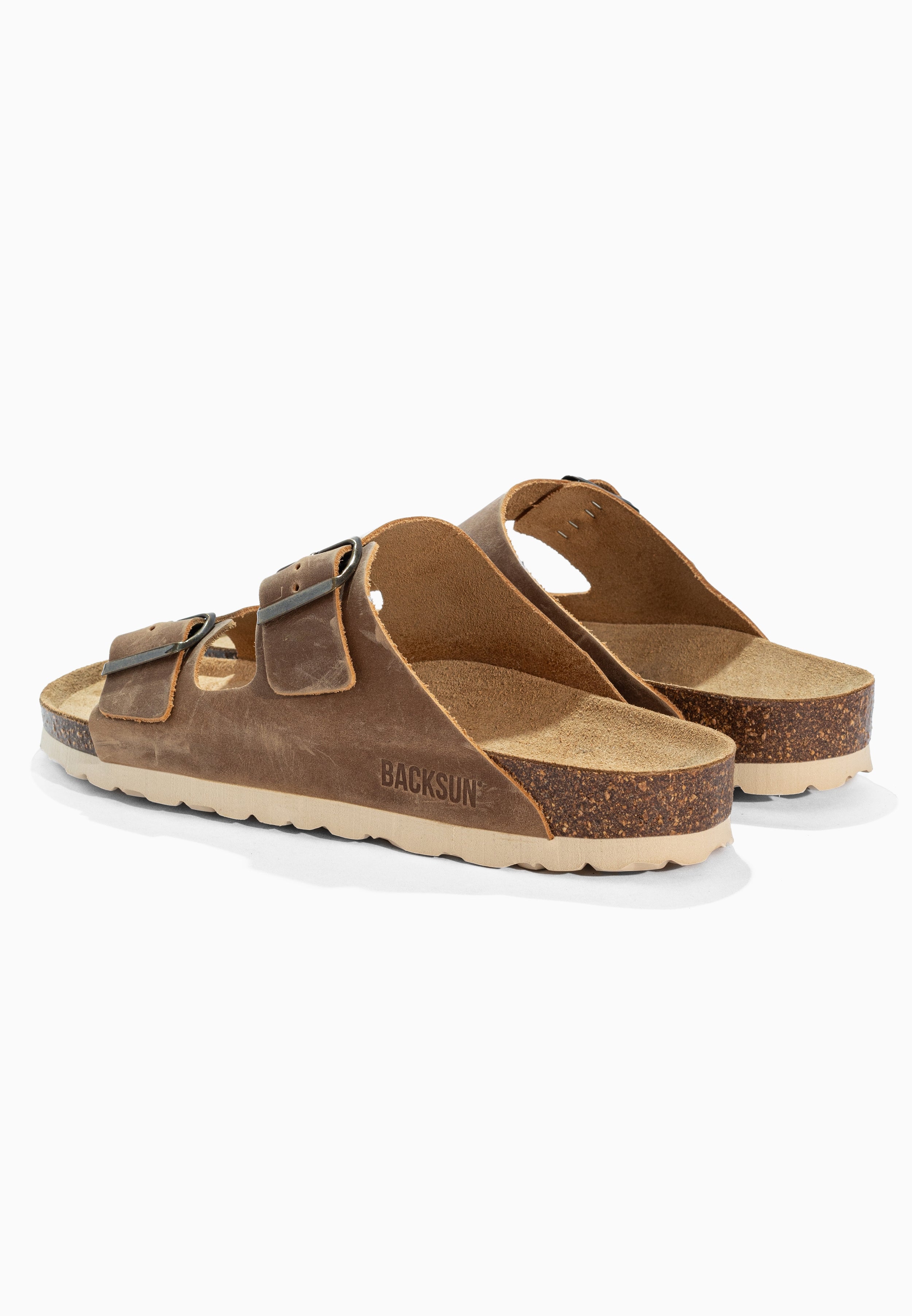 Sandales 2 Brides Bali Camel en Cuir