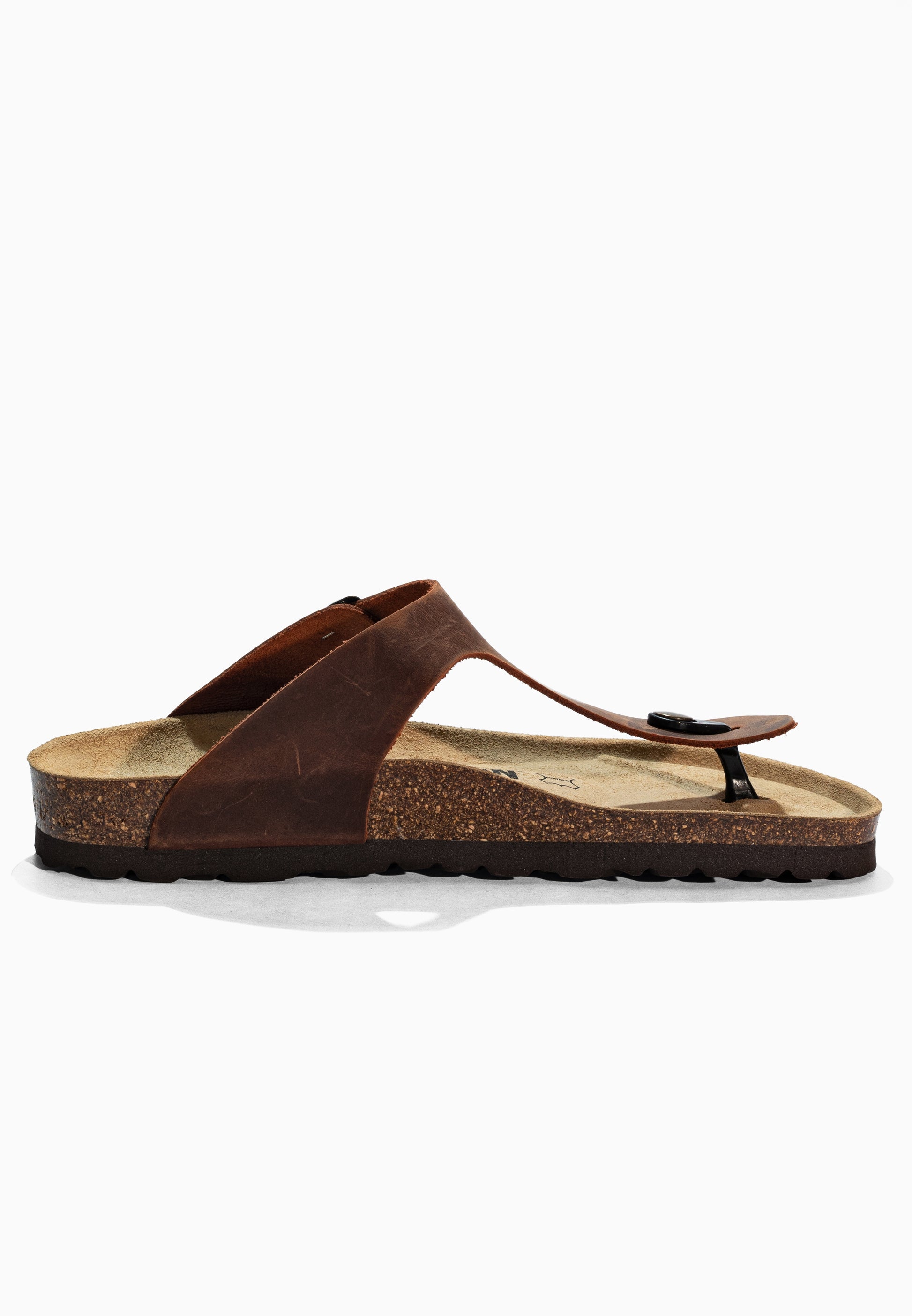 Sandales à Entre-doigts Singapore Marron en Cuir