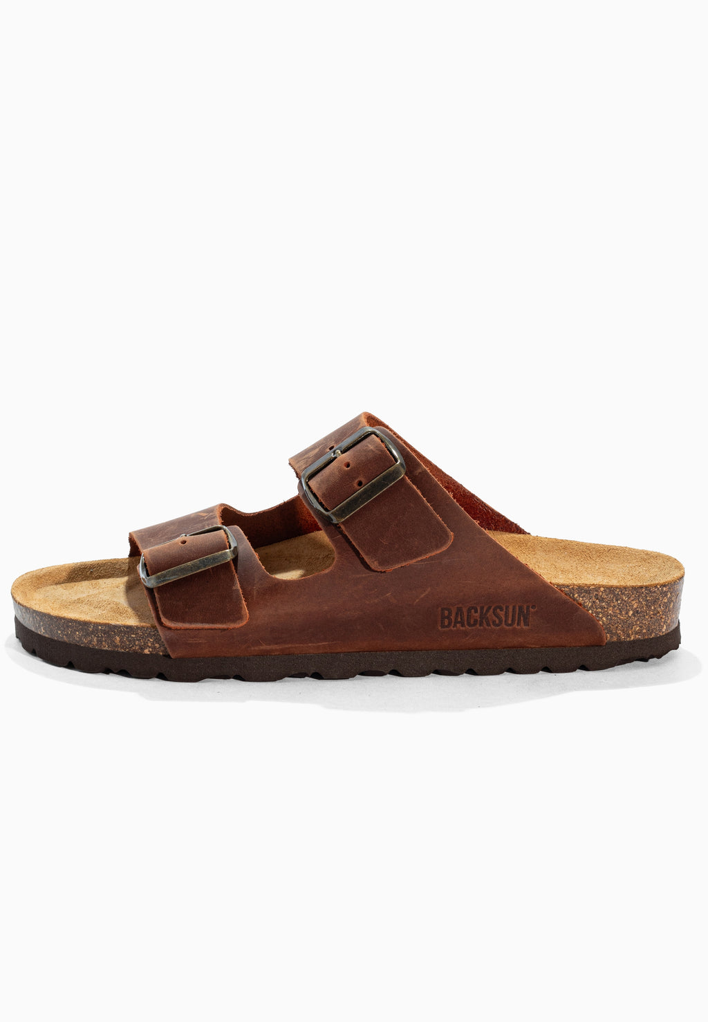 Bali Brown Leather 2-Strap Sandals
