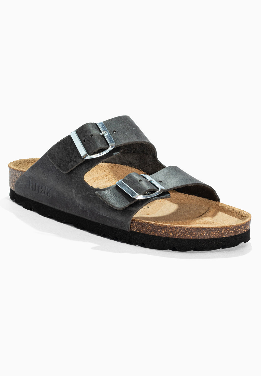 Sandales 2 Brides Bali Anthracite en Cuir