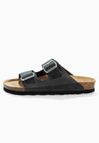 Sandales 2 Brides Bali Anthracite en Cuir