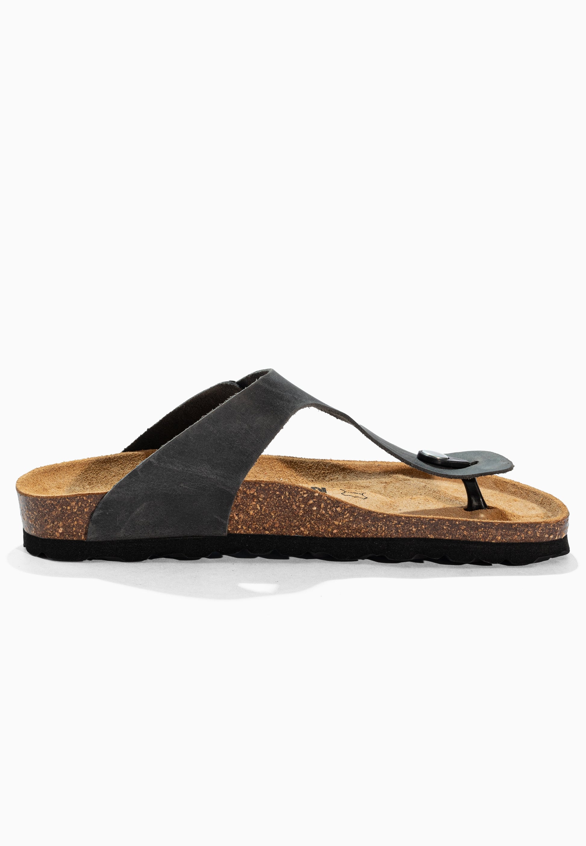 Sandales à Entre-doigts Singapore Anthracite en Cuir