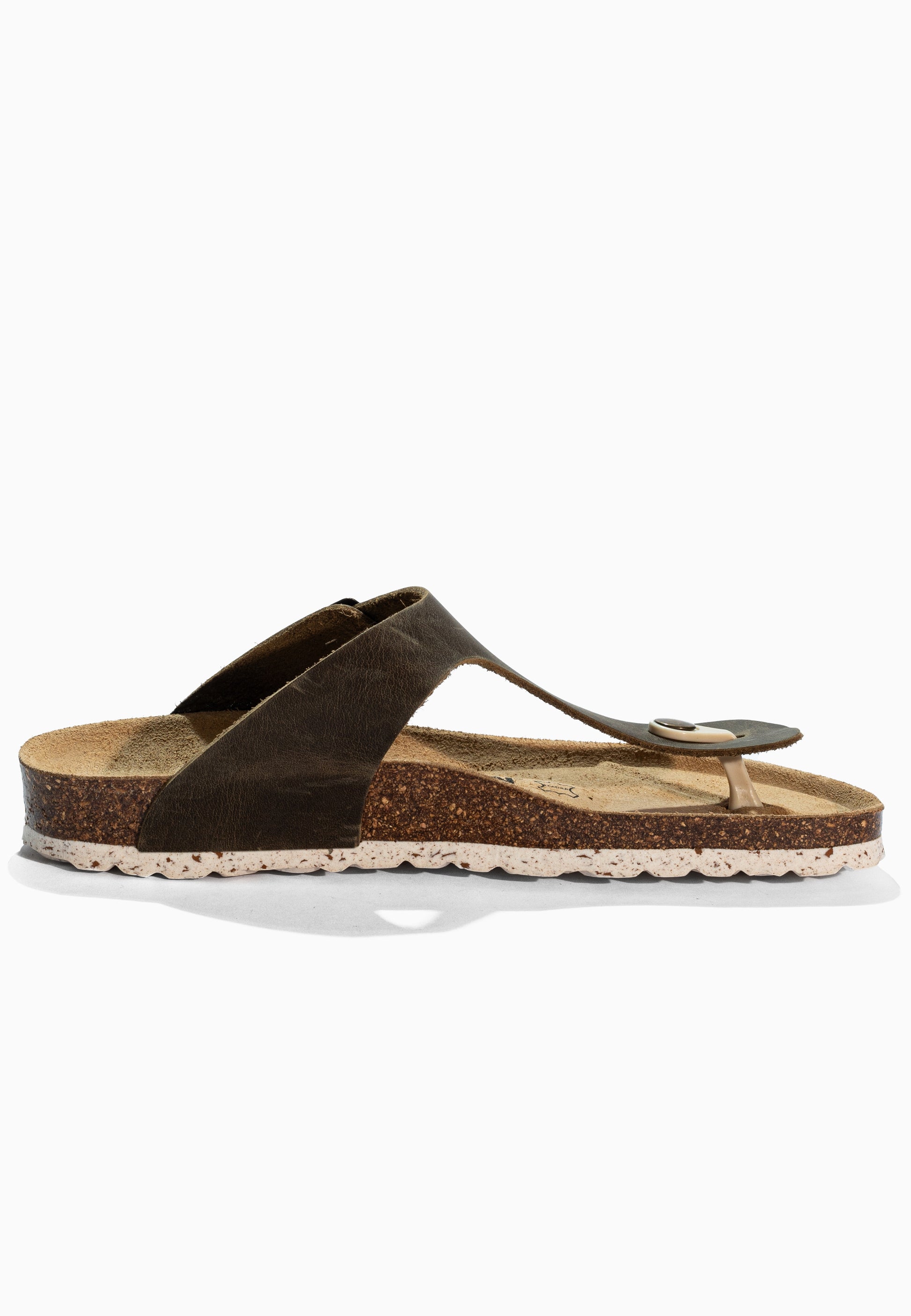 Sandales à Entre-doigts Singapore Marron en Cuir