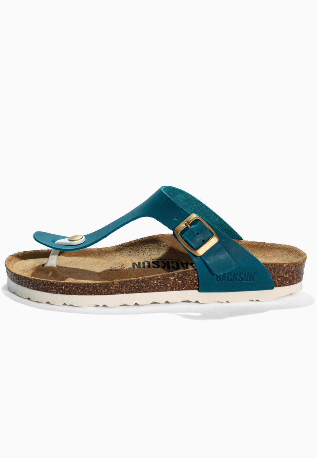 Sandales à Entre-doigts Singapore Bleu en Cuir