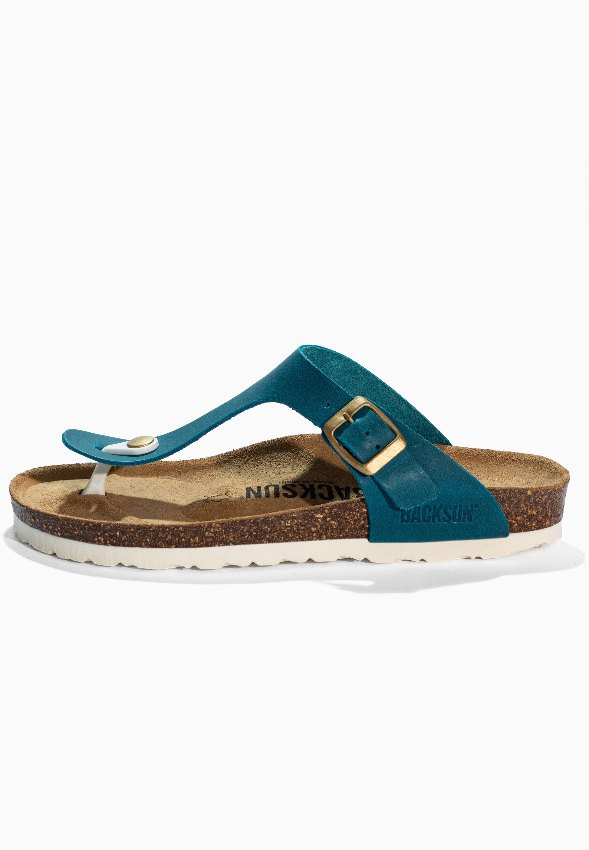 Sandales à Entre-doigts Singapore Bleu en Cuir
