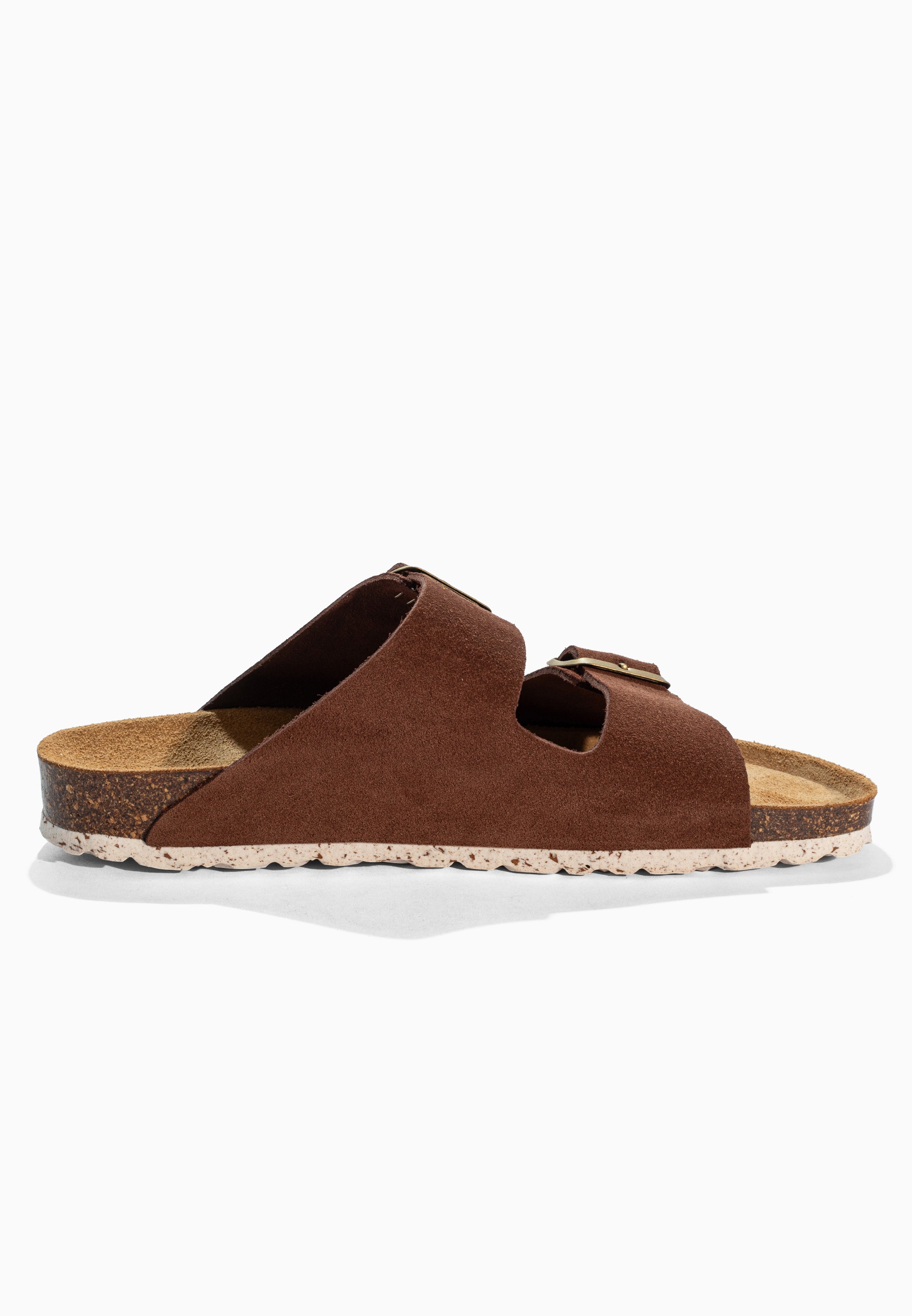 Sandales 2 Brides Bali Marron en Cuir Suédé