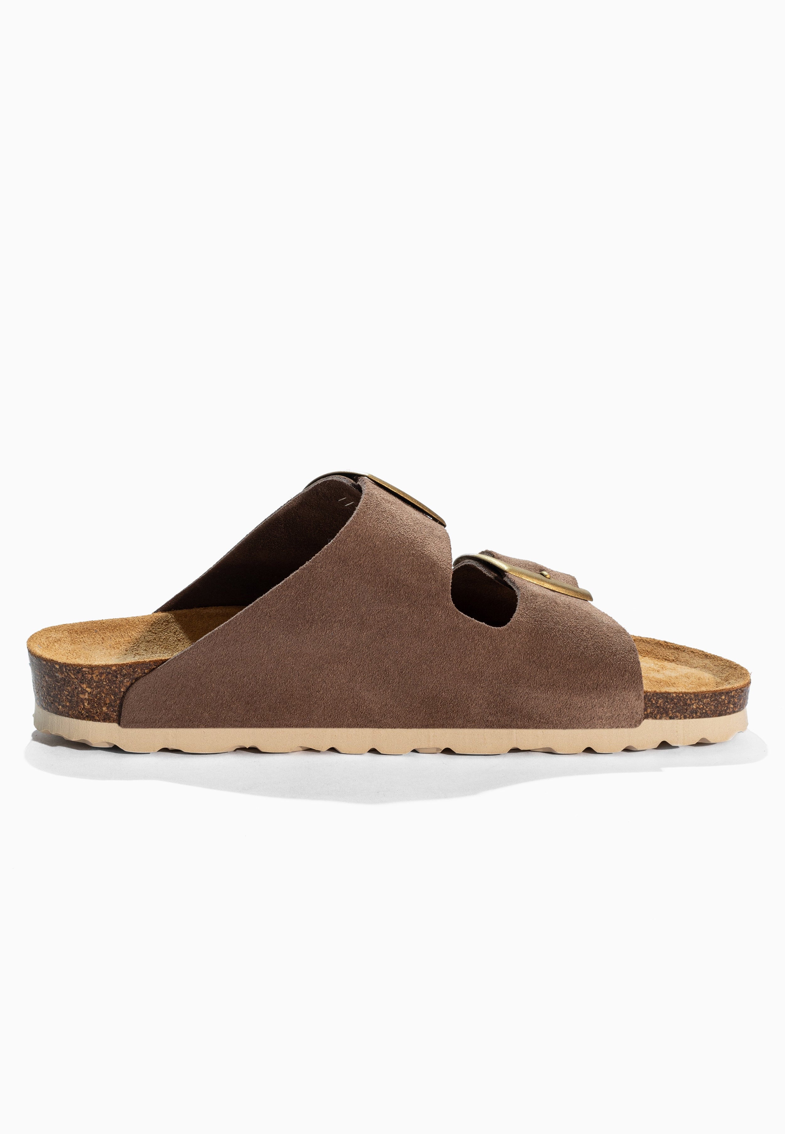 Sandales 2 Brides Londrina Beige en Cuir Suédé
