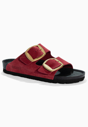 Sandales 2 Brides Londrina Bordeaux en Cuir Suédé