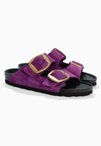 Sandales 2 Brides Londrina Violet en Cuir Suédé