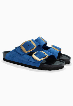 Sandales 2 Brides Londrina Bleu en Cuir Suédé