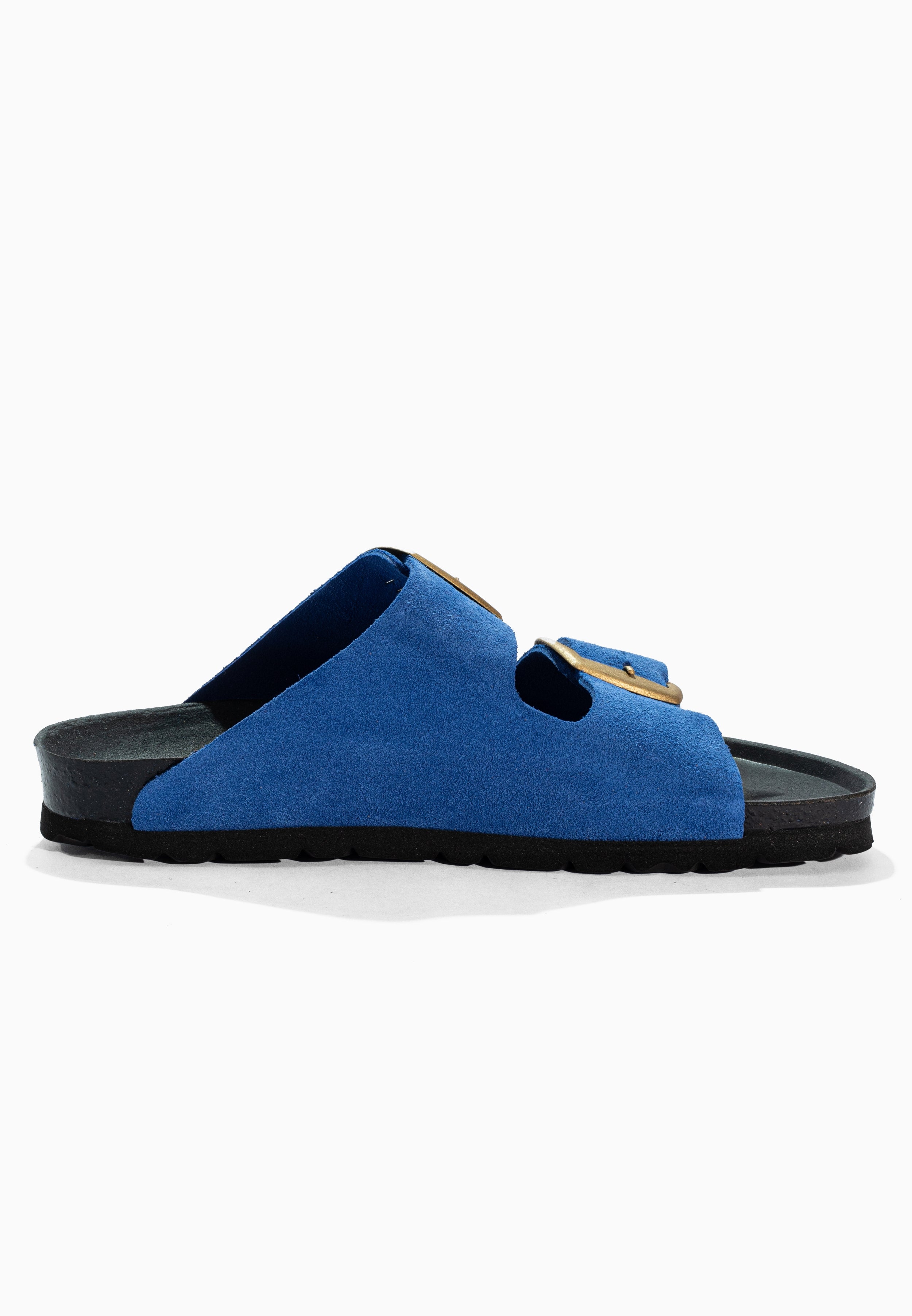 Sandales 2 Brides Londrina Bleu en Cuir Suédé