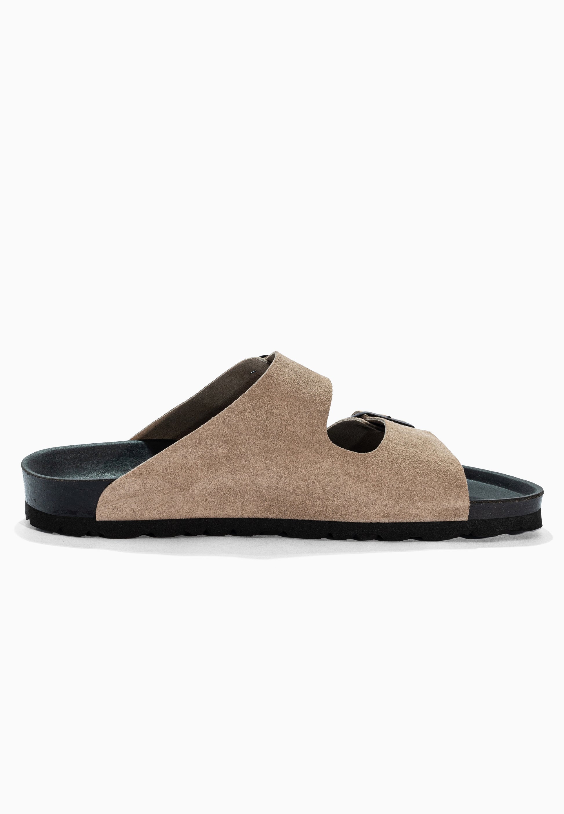 Sandales 2 Brides Bali Beige en Cuir Suédé