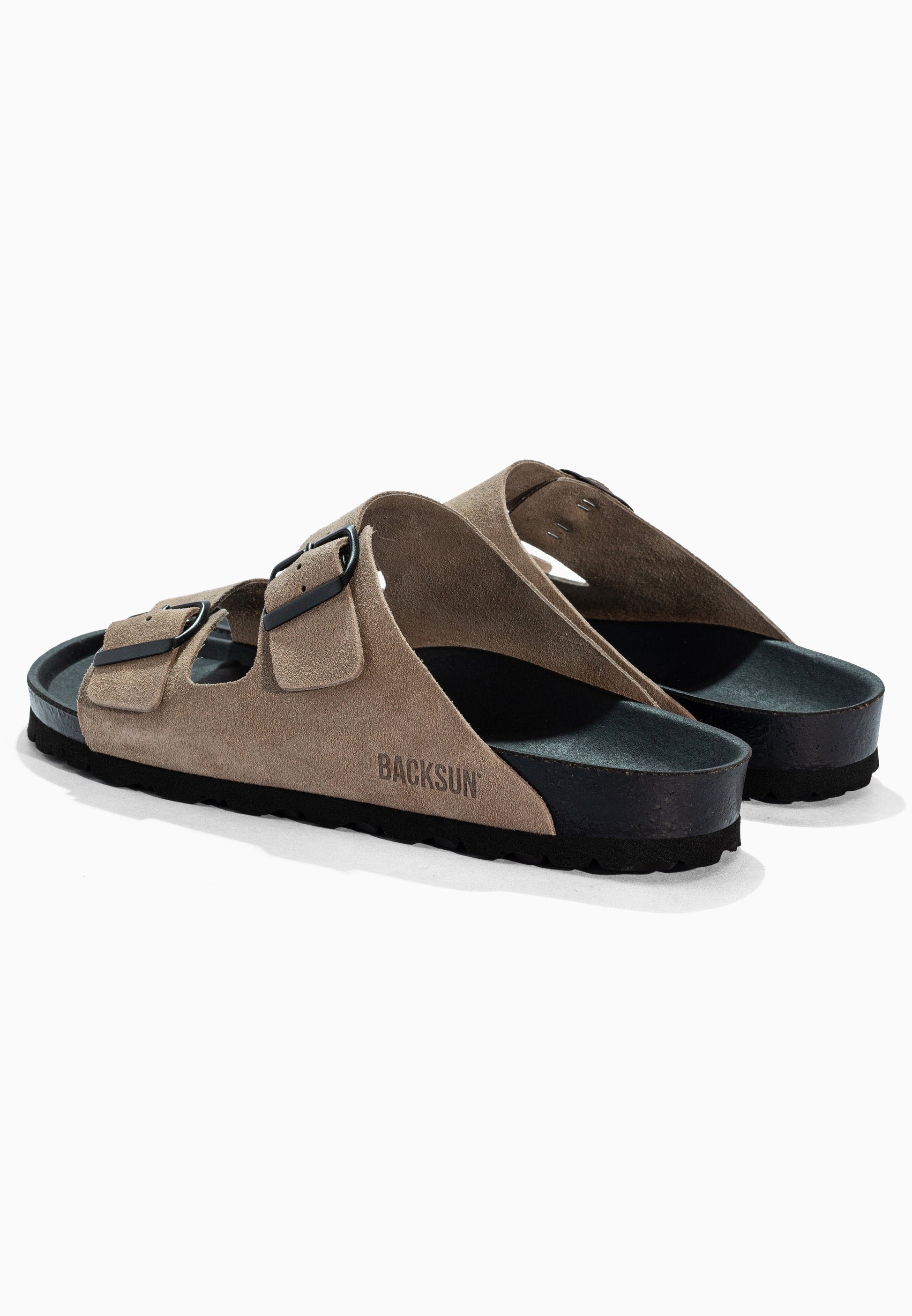Sandales 2 Brides Bali Beige en Cuir Suédé