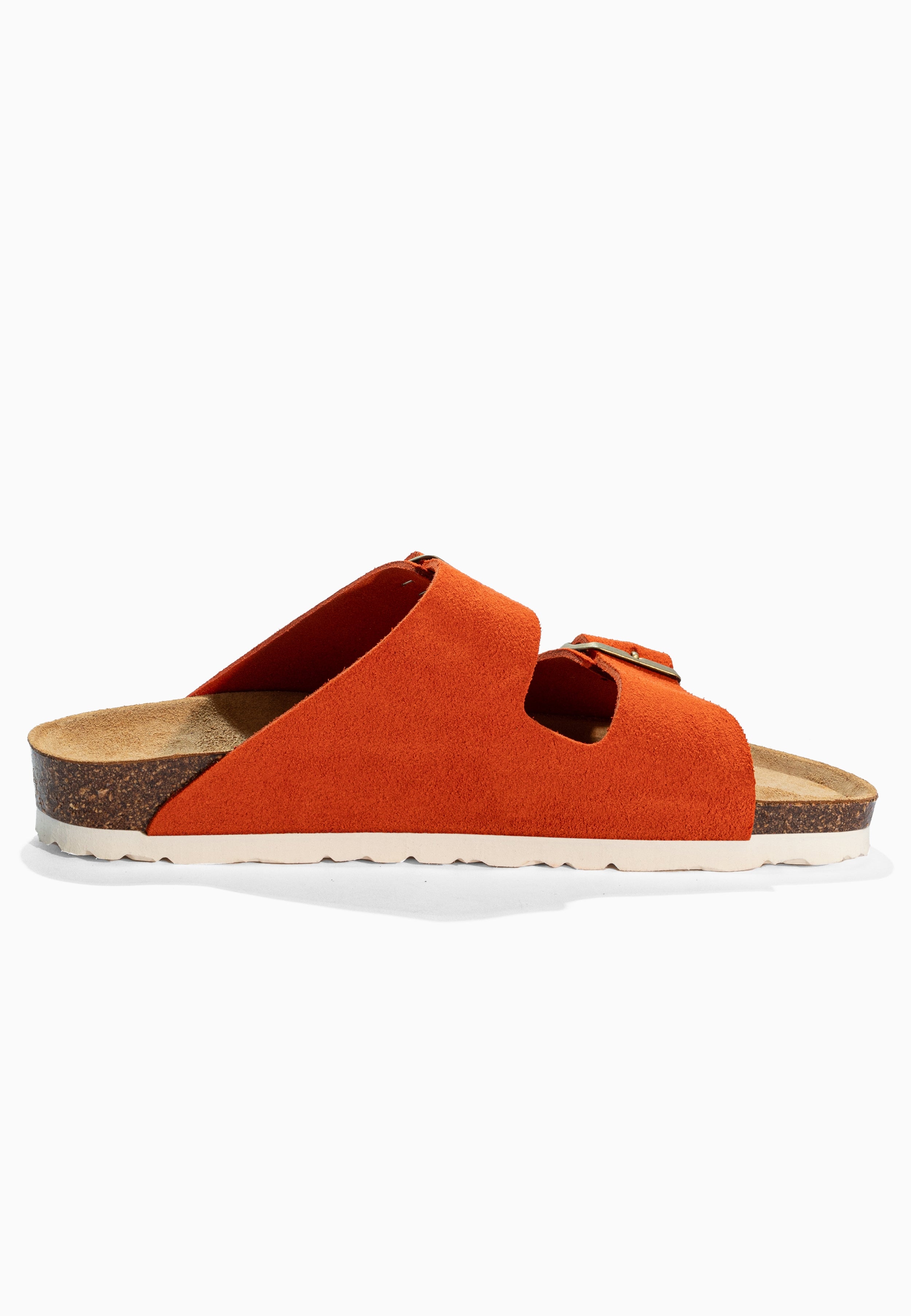 Sandales 2 Brides Bali Orange en Cuir Suédé