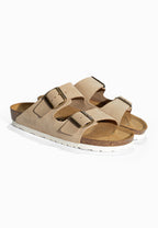 Sandales Bali Beige en Cuir Suédé