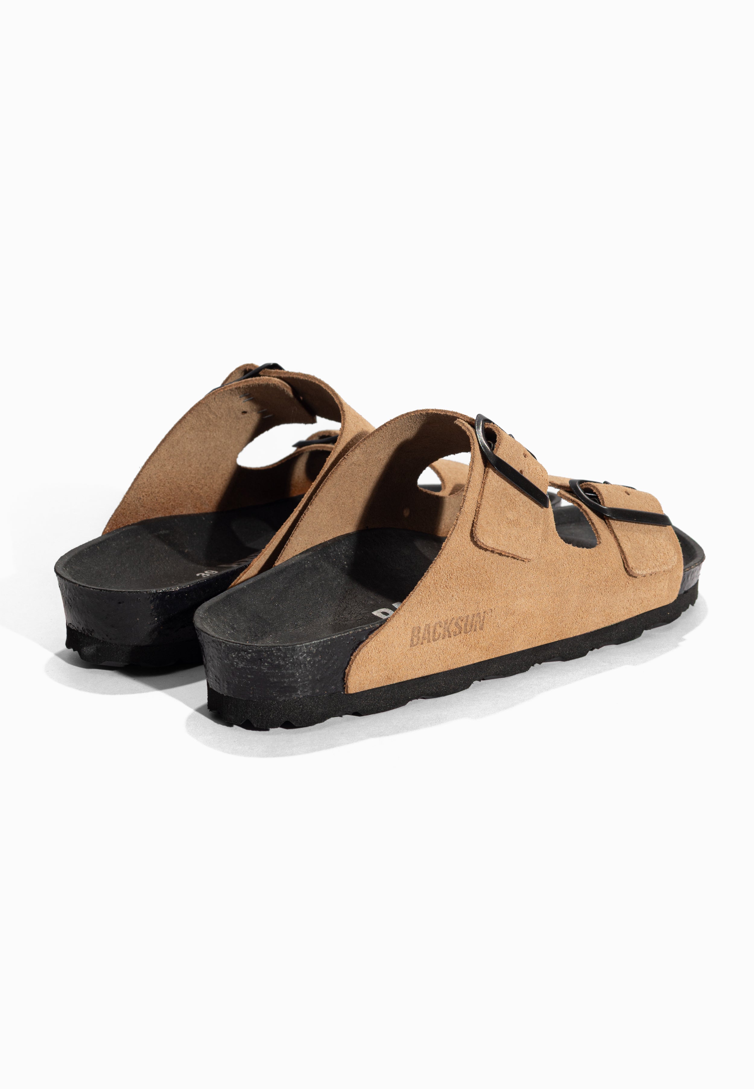 Sandales Bali Beige foncé en Cuir Suédé