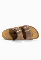 Sandales Bali Taupe foncé en Cuir Suédé