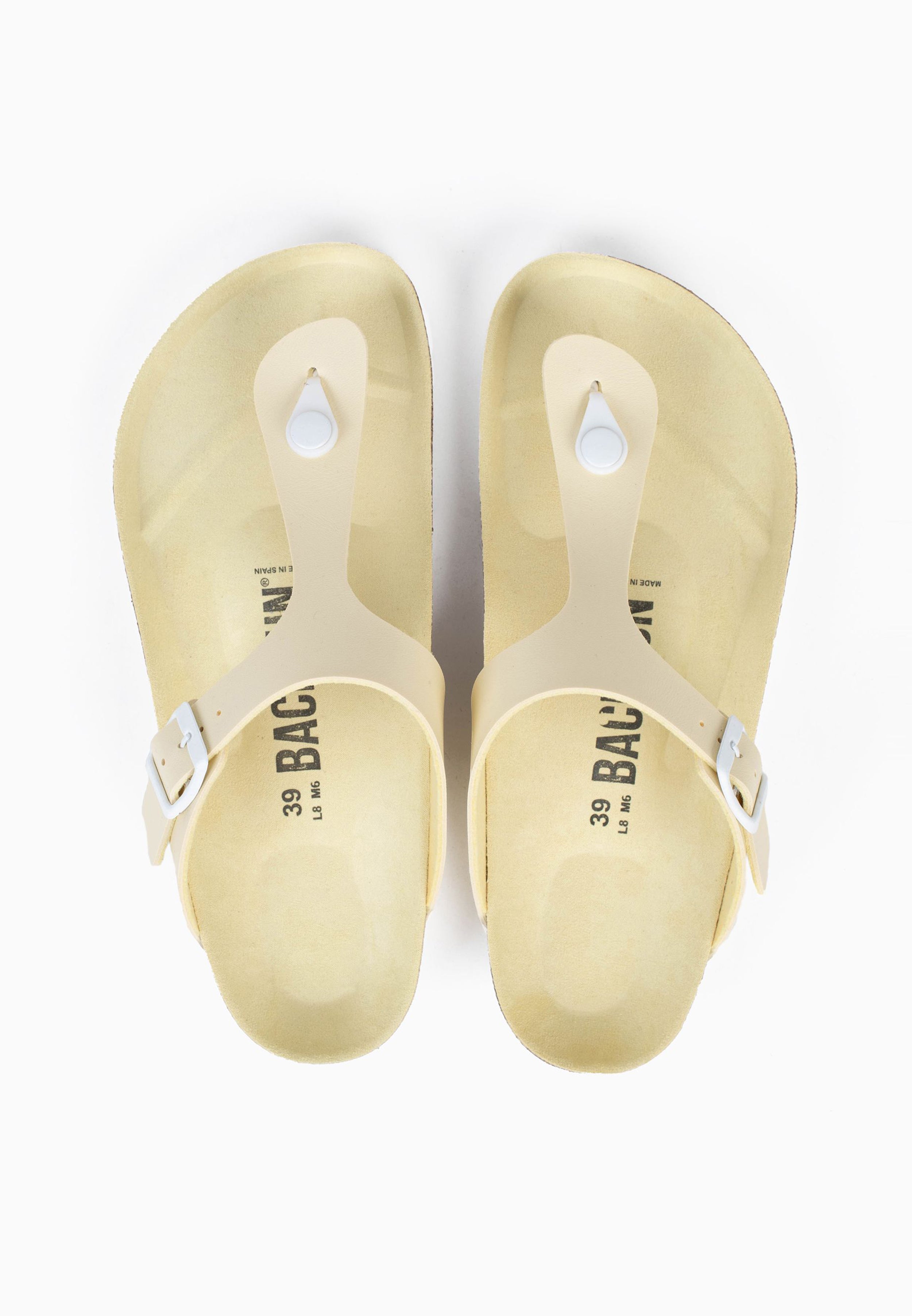 Sandales à Entre-doigts Singapore Jaune clair