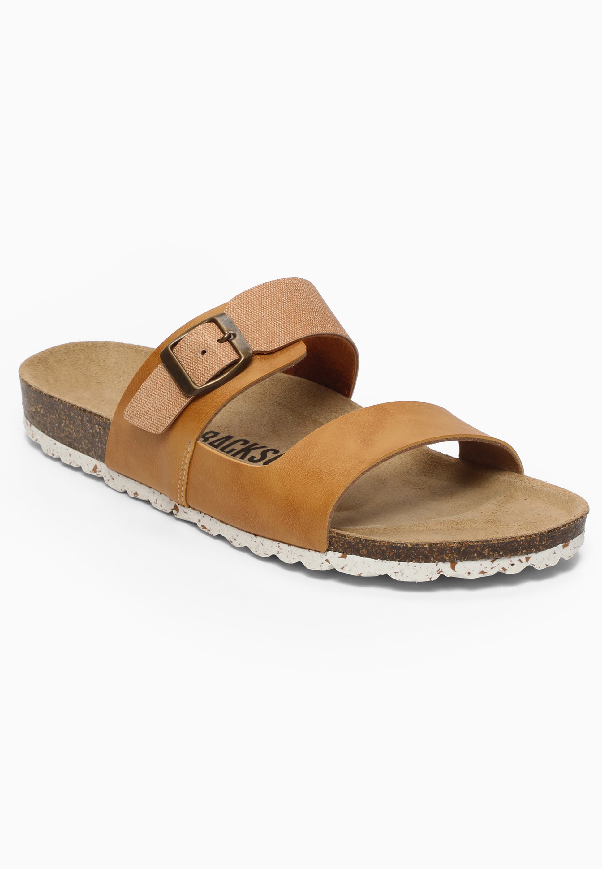 Sandales 2 Brides Pirec Beige et Camel