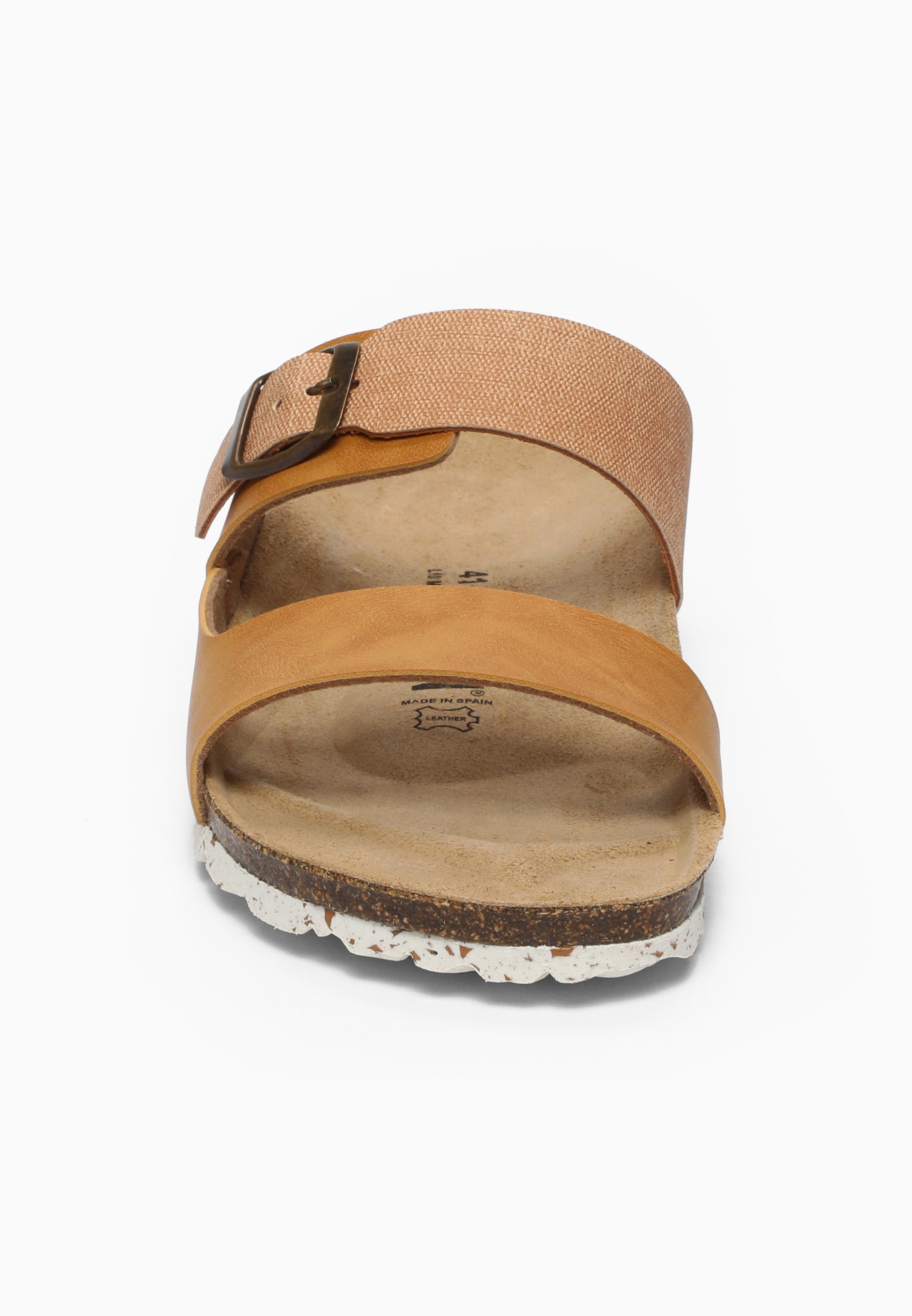 Sandales 2 Brides Pirec Beige et Camel