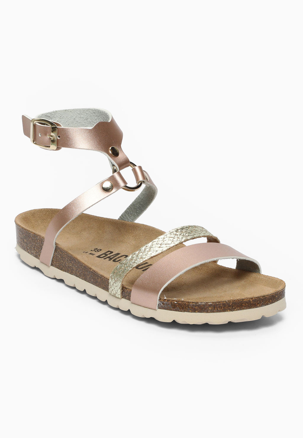 Sandales Multi-Brides Cotina Rose Doré
